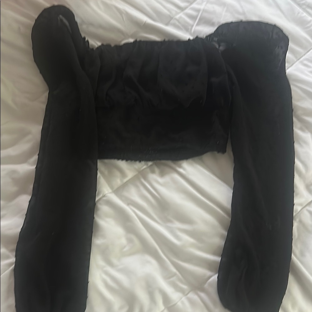 SHEIN Black Textured Top